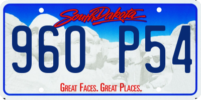 SD license plate 96OP54