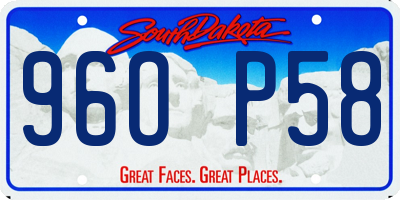 SD license plate 96OP58