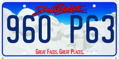 SD license plate 96OP63