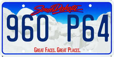 SD license plate 96OP64