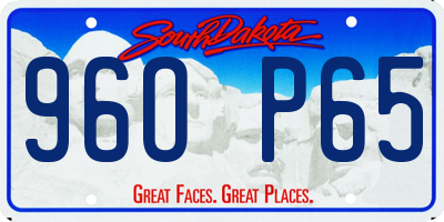 SD license plate 96OP65