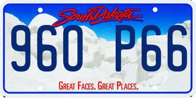 SD license plate 96OP66