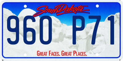SD license plate 96OP71