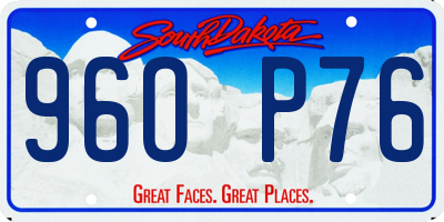 SD license plate 96OP76