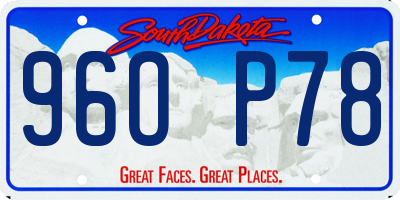 SD license plate 96OP78