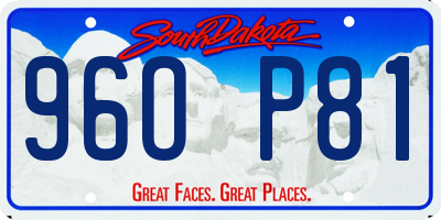SD license plate 96OP81