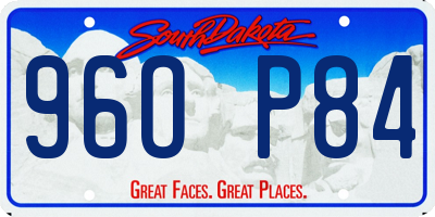 SD license plate 96OP84