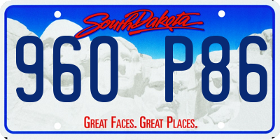 SD license plate 96OP86