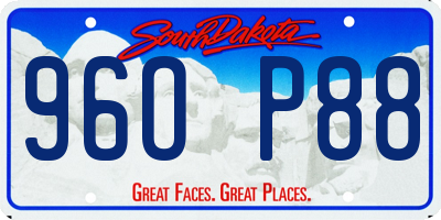 SD license plate 96OP88