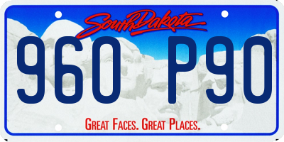 SD license plate 96OP90