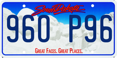 SD license plate 96OP96