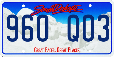 SD license plate 96OQ03