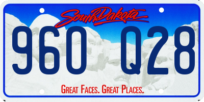 SD license plate 96OQ28