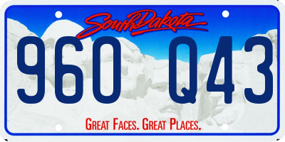 SD license plate 96OQ43