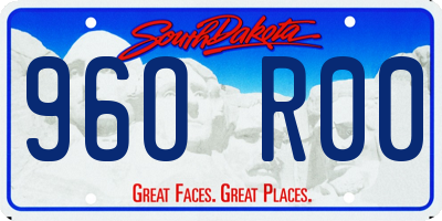 SD license plate 96OR00