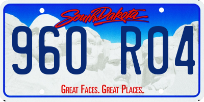 SD license plate 96OR04