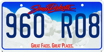 SD license plate 96OR08