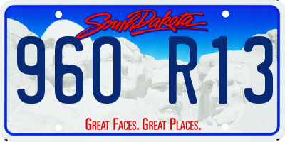 SD license plate 96OR13