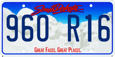 SD license plate 96OR16