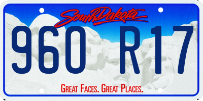 SD license plate 96OR17