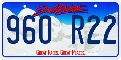 SD license plate 96OR22