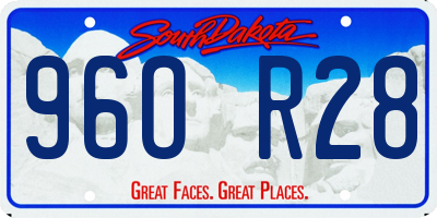 SD license plate 96OR28