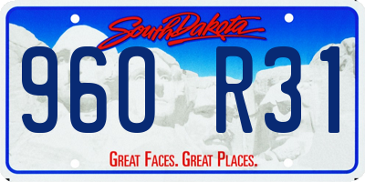 SD license plate 96OR31