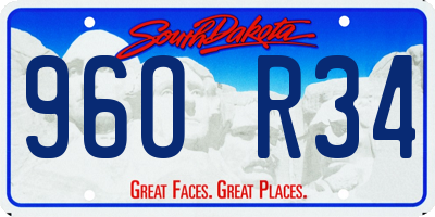 SD license plate 96OR34