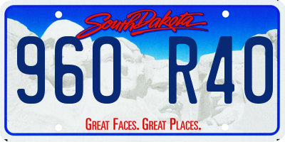 SD license plate 96OR40