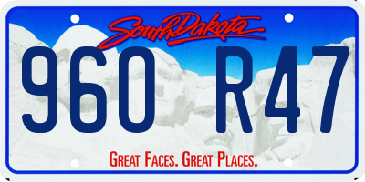 SD license plate 96OR47