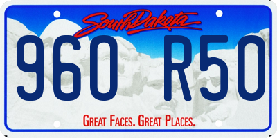 SD license plate 96OR50
