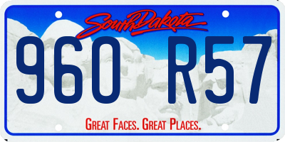 SD license plate 96OR57