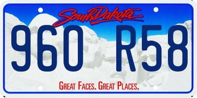 SD license plate 96OR58