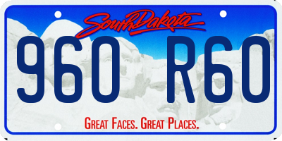 SD license plate 96OR60