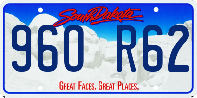 SD license plate 96OR62