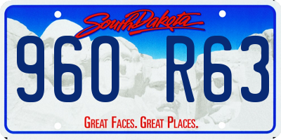 SD license plate 96OR63
