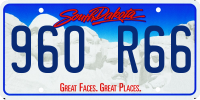 SD license plate 96OR66