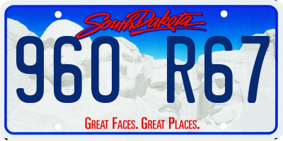 SD license plate 96OR67