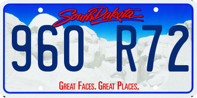SD license plate 96OR72
