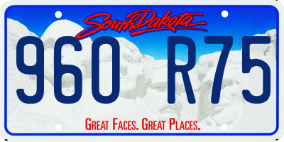 SD license plate 96OR75
