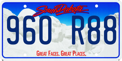 SD license plate 96OR88