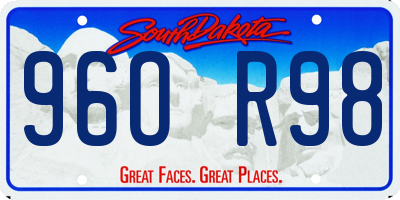 SD license plate 96OR98