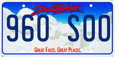 SD license plate 96OS00