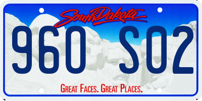 SD license plate 96OS02