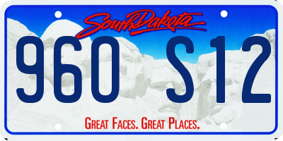 SD license plate 96OS12