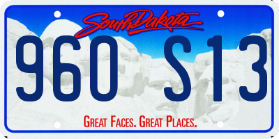 SD license plate 96OS13
