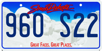SD license plate 96OS22