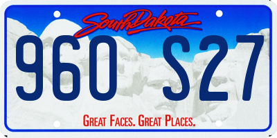 SD license plate 96OS27