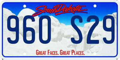 SD license plate 96OS29