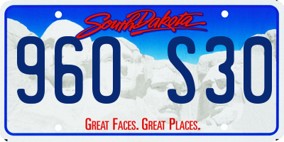 SD license plate 96OS30